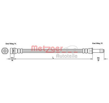 Brzdová hadice METZGER AUTOTEILE 4110231