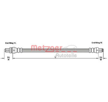 Brzdová hadice METZGER 4110241