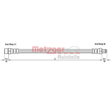 Brzdová hadice METZGER AUTOTEILE 4110257
