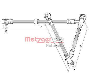 Brzdová hadice METZGER 4110394