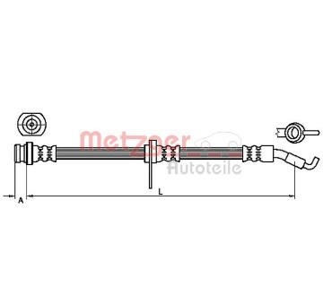 Brzdová hadice METZGER 4110468