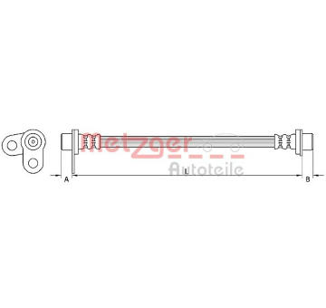 Brzdová hadice METZGER 4110747