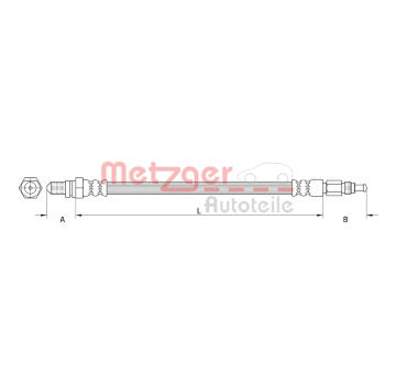 Brzdová hadice METZGER 4110803