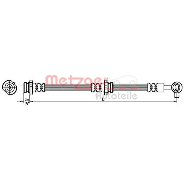 Brzdová hadice METZGER 4110869