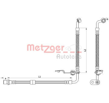 Brzdová hadice METZGER 4110878