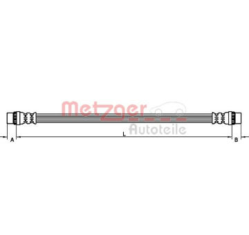 Brzdová hadice METZGER 4110929