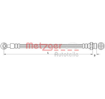 Brzdová hadice METZGER 4111047
