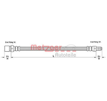 Brzdová hadice METZGER 4111112