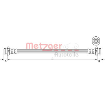 Brzdová hadice METZGER 4111583
