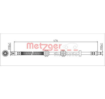 Brzdová hadice METZGER 4111788
