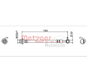 Brzdová hadice METZGER AUTOTEILE 4112005