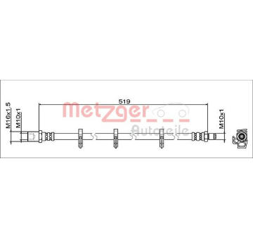 Brzdová hadice METZGER AUTOTEILE 4112047