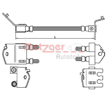 Brzdová hadice METZGER 4112543