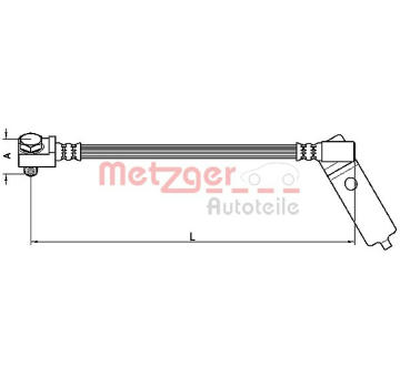 Brzdová hadice METZGER 4112546