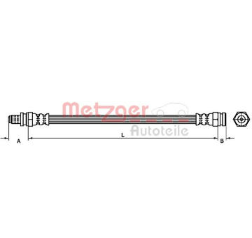 Brzdová hadice METZGER AUTOTEILE 4114090