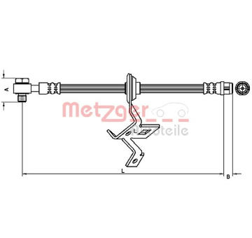 Brzdová hadice METZGER 4116208