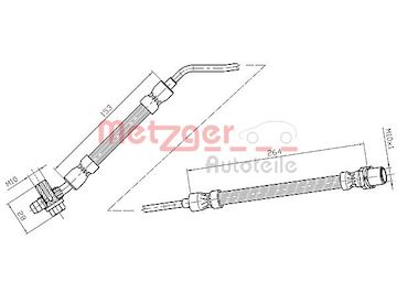 Brzdová hadice METZGER 4116216