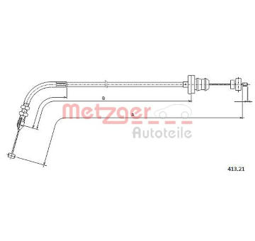 Lanko plynu METZGER AUTOTEILE 413.21