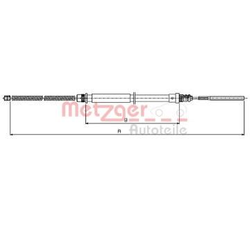 Tažné lanko, parkovací brzda METZGER 491.5