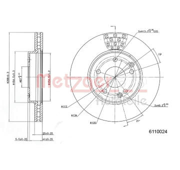 Brzdový kotouč METZGER 6110024