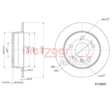 Brzdový kotouč METZGER 6110041