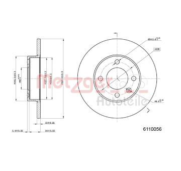 Brzdový kotouč METZGER 6110056