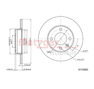 Brzdový kotouč METZGER 6110060