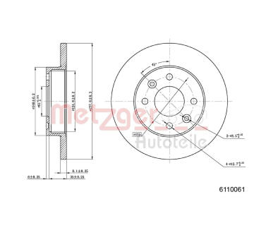 Brzdový kotouč METZGER 6110061