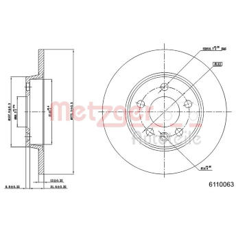 Brzdový kotouč METZGER 6110063
