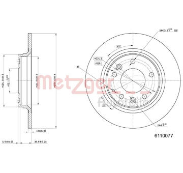 Brzdový kotouč METZGER 6110077