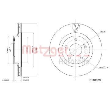 Brzdový kotouč METZGER 6110079