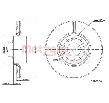 Brzdový kotouč METZGER 6110080