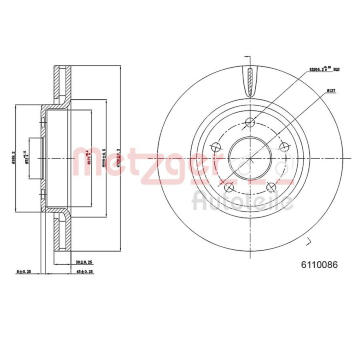 Brzdový kotouč METZGER 6110086