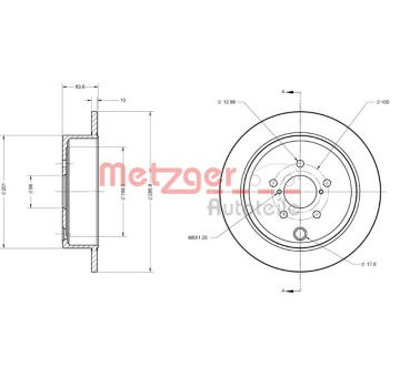 Brzdový kotouč METZGER 6110099