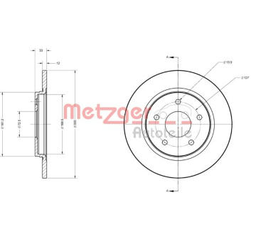 Brzdový kotouč METZGER 6110120