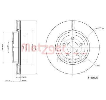 Brzdový kotouč METZGER 6110127