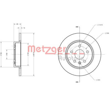 Brzdový kotouč METZGER 6110130