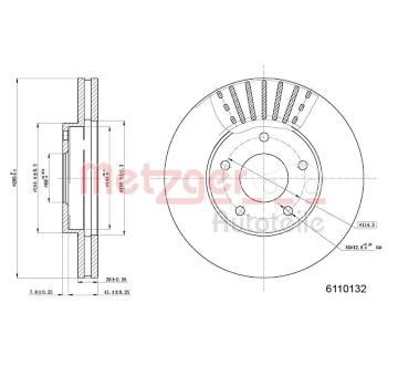 Brzdový kotouč METZGER 6110132