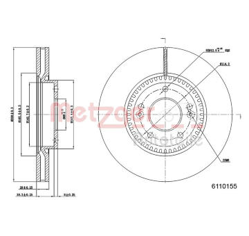 Brzdový kotouč METZGER 6110155