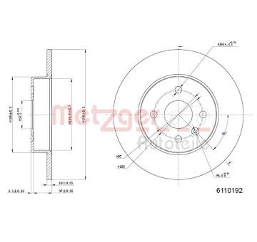 Brzdový kotouč METZGER 6110192