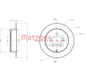 Brzdový kotouč METZGER 6110197