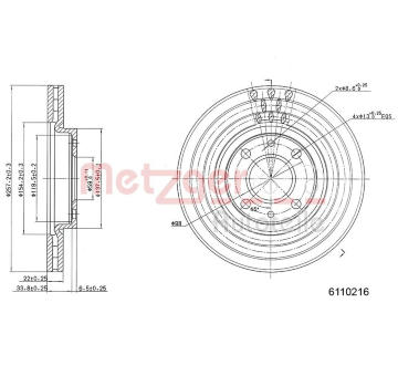 Brzdový kotouč METZGER 6110216