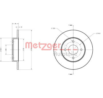 Brzdový kotouč METZGER 6110220