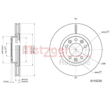 Brzdový kotouč METZGER 6110230