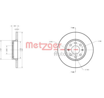 Brzdový kotouč METZGER 6110246