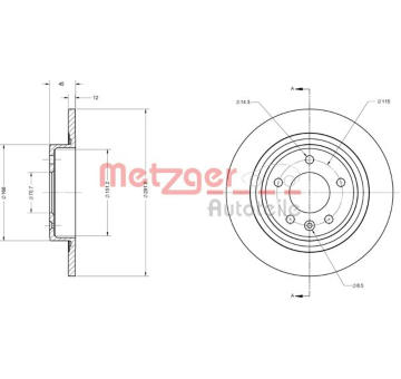 Brzdový kotouč METZGER 6110247