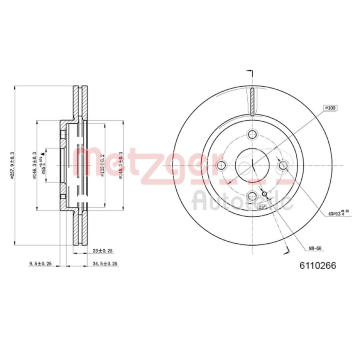 Brzdový kotouč METZGER 6110266