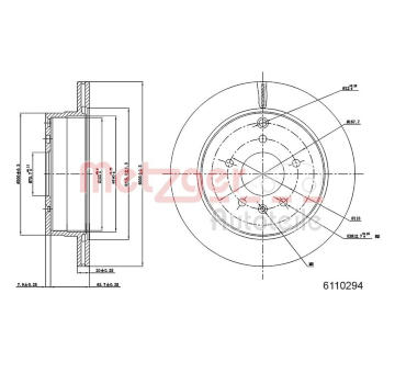 Brzdový kotouč METZGER 6110294