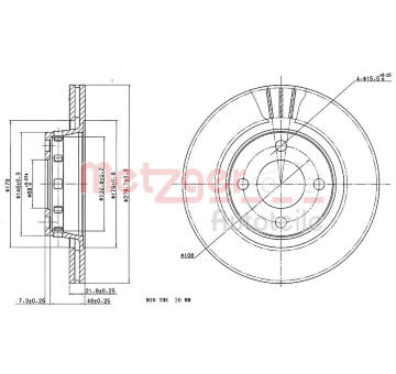 Brzdový kotouč METZGER 6110305