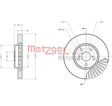 Brzdový kotouč METZGER 6110315